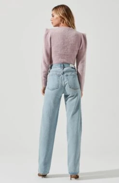 Caroline Fuzzy Knit Sweater -Astr The Label Shop ACT16247B PINKLILAC 4
