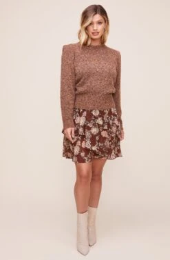 Caroline Sweater 14 Caroline Sweater -Astr The Label Shop ACT16247 CARAMEL MULTI 2