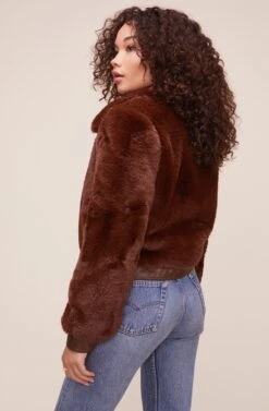 Patricia Jacket -Astr The Label Shop ACT16263 CHOCOLATE 4