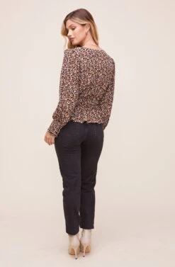Rebecca Animal Print Top -Astr The Label Shop ACT16266R004 BROWN MULTI ANIMAL 3