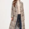 Raquel Plaid Double Breasted Coat 2 Raquel Plaid Double Breasted Coat -Astr The Label Shop ACT16283B GREY BROWNPLAID 2