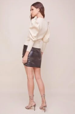 Elina Puff Sleeve Sweater -Astr The Label Shop ACT16298 CREAM 4