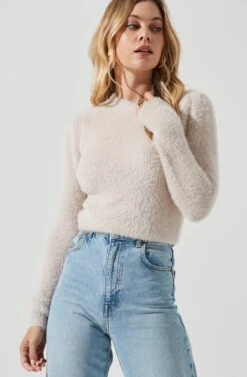 Belle Fuzzy Knit Sweater