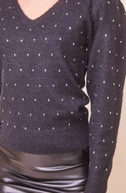 Abigail Puff Sleeve Sweater -Astr The Label Shop ACT16322 BLACKJEWEL 4