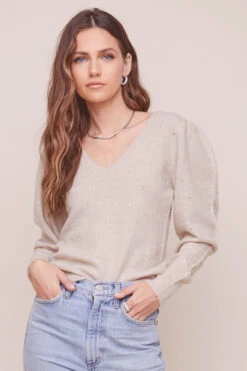Abigail Puff Sleeve Sweater -Astr The Label Shop ACT16322 OATMEALJEWEL 1 99c8b69d 6968 41bc b1dc 3e073ed8c2e5