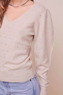 Abigail Puff Sleeve Sweater -Astr The Label Shop ACT16322 OATMEALJEWEL 3 af193543 c945 439d a251 2385cda26c0a