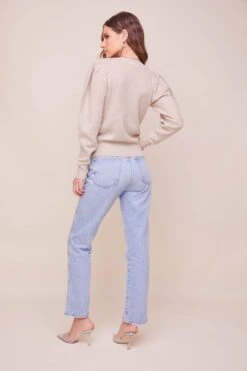 Abigail Puff Sleeve Sweater -Astr The Label Shop ACT16322 OATMEALJEWEL 4 69103024 4c4c 4be2 81cb 7bcda1af4fee