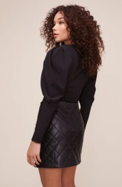 Johanna Puff Sleeve Bodysuit 21 Johanna Puff Sleeve Bodysuit -Astr The Label Shop ACT16337 BLACK 5