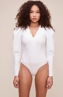 Johanna Puff Sleeve Bodysuit 14 Johanna Puff Sleeve Bodysuit -Astr The Label Shop ACT16337 WHITE 5