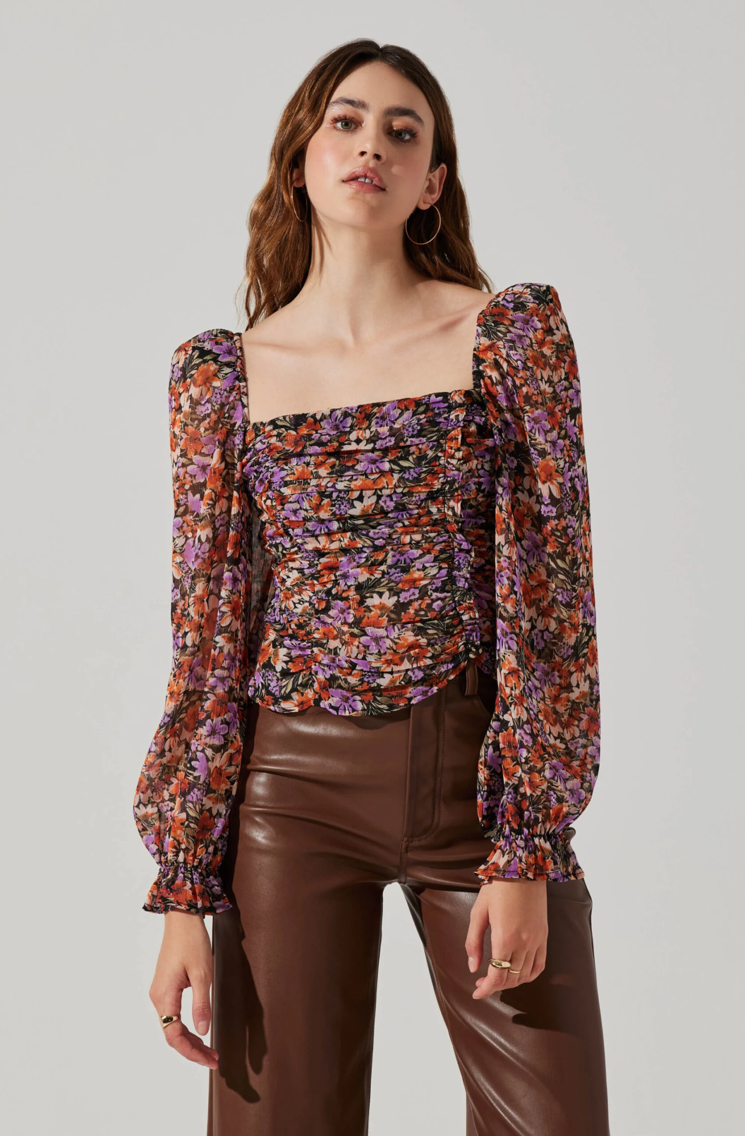 Tonina Floral Square Neck Puff Sleeve Top 5 Tonina Floral Square Neck Puff Sleeve Top - Image 3