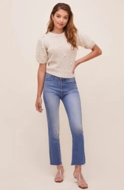 Giana Pearl Embellished Sweater 10 Giana Pearl Embellished Sweater -Astr The Label Shop ACT16516 NATURAL 2