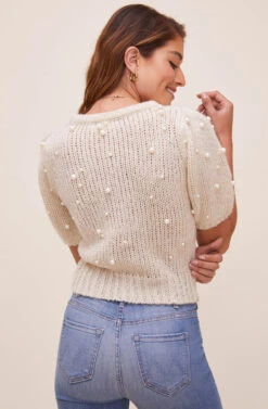 Giana Pearl Embellished Sweater 12 Giana Pearl Embellished Sweater -Astr The Label Shop ACT16516 NATURAL 6