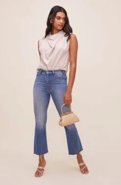 Remi Mock Neck Sleeveless Bodysuit -Astr The Label Shop ACT16564 SAND 1