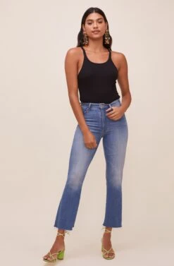 Denisse Ribbed Knit Bodysuit 24 Denisse Ribbed Knit Bodysuit -Astr The Label Shop ACT16588 BLACK 1