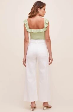 Lala Ruffle Bodysuit -Astr The Label Shop ACT16596 CELERY 6