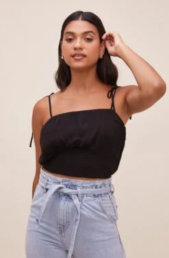 Aracely Smocked Crop Top