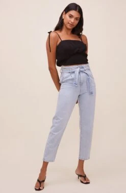 Aracely Smocked Crop Top -Astr The Label Shop ACT16607 BLACK 5