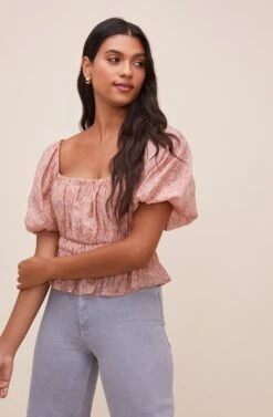 Theron Bubble Sleeve Top