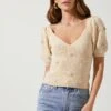 Bria Floral Embroidered Sweater 2 Bria Floral Embroidered Sweater -Astr The Label Shop ACT16627 BEIGEMULTI 2
