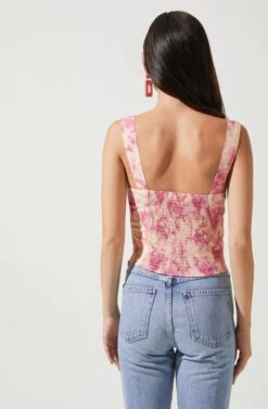 Kelis Tie Dye Corset Top 10 Kelis Tie Dye Corset Top -Astr The Label Shop ACT16675 PINKTIE DYE 4