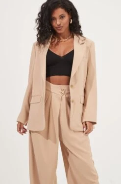 Boyfriend Oversized Blazer 12 Boyfriend Oversized Blazer -Astr The Label Shop ACT16714B CAPPUCCINO 3