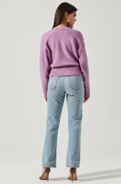 Belmont Button Down Cardigan 19 Belmont Button Down Cardigan -Astr The Label Shop ACT16728 PURPLEMULTI 3 NEW