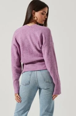 Belmont Button Down Cardigan 21 Belmont Button Down Cardigan -Astr The Label Shop ACT16728 PURPLEMULTI 4 NEW