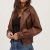 Rubia Faux Leather Moto Jacket