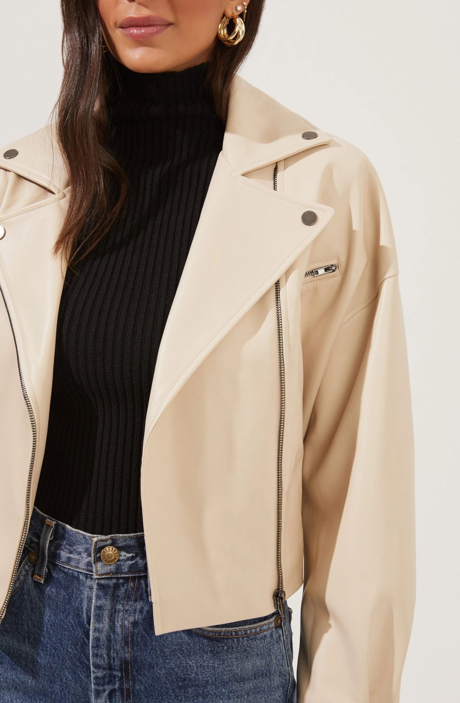 Rubia Faux Leather Moto Jacket 10 Rubia Faux Leather Moto Jacket - Image 8