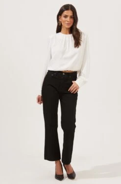 Duchess Long Sleeve Top 22 Duchess Long Sleeve Top -Astr The Label Shop ACT16780B OFFWHITE 1