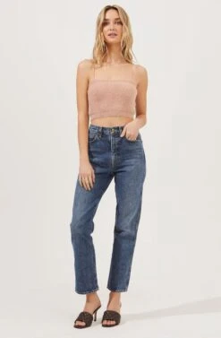 Lorain Fuzzy Knit Sweater Cami -Astr The Label Shop ACT16801 PINKCLAY 1