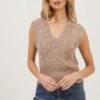 Medina Cable Knit Sweater Vest -Astr The Label Shop ACT16821 BEIGE 3