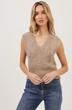 Medina Cable Knit Sweater Vest