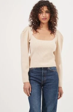 Catalina Volume Shoulder Cutout Sweater
