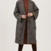 Evanston Plaid Oversized Coat -Astr The Label Shop ACT16842 BLACK GREYPLAID 1
