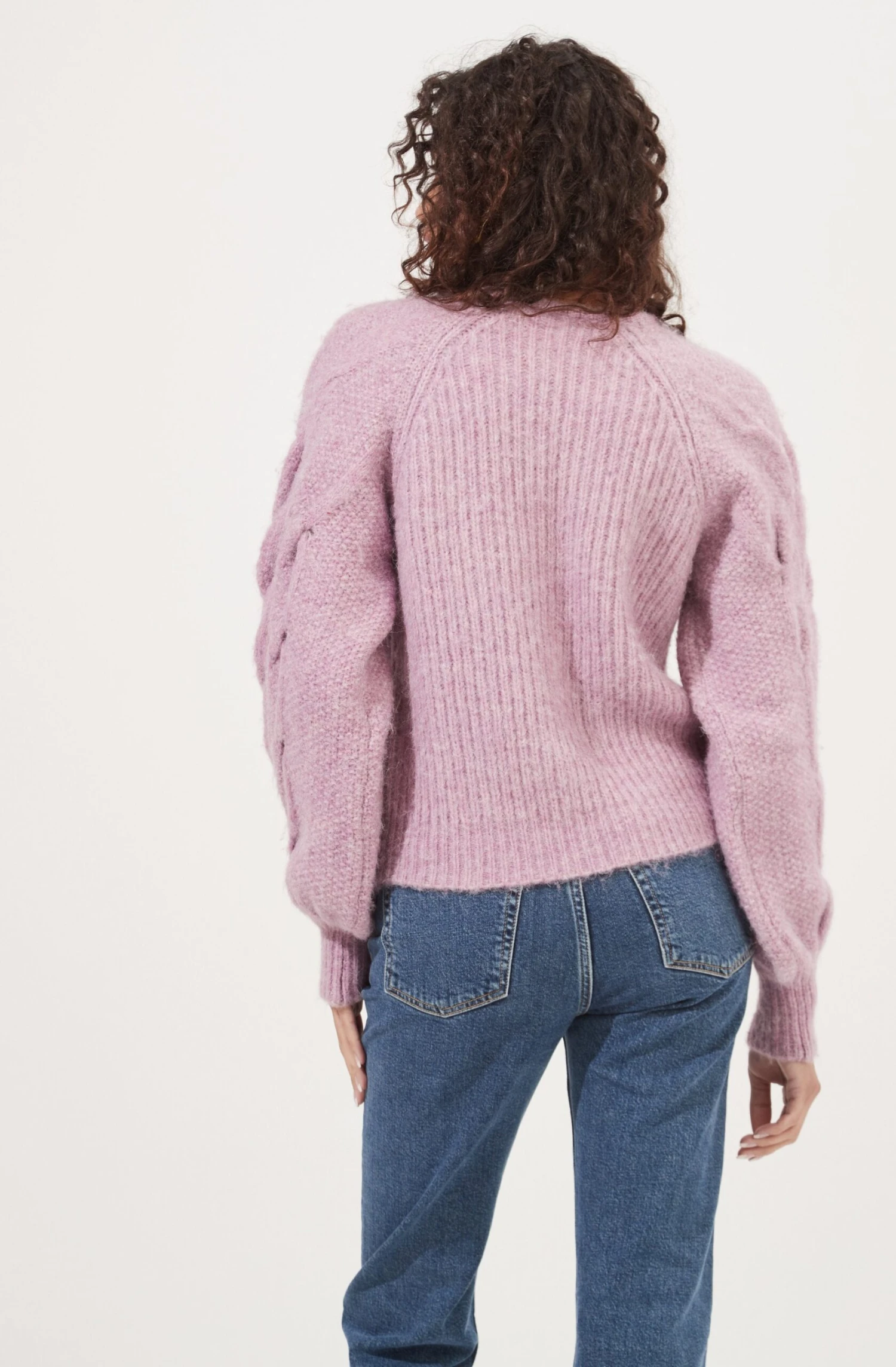 Lizette Cable Knit Statement Sleeve Sweater 5 Lizette Cable Knit Statement Sleeve Sweater - Image 3