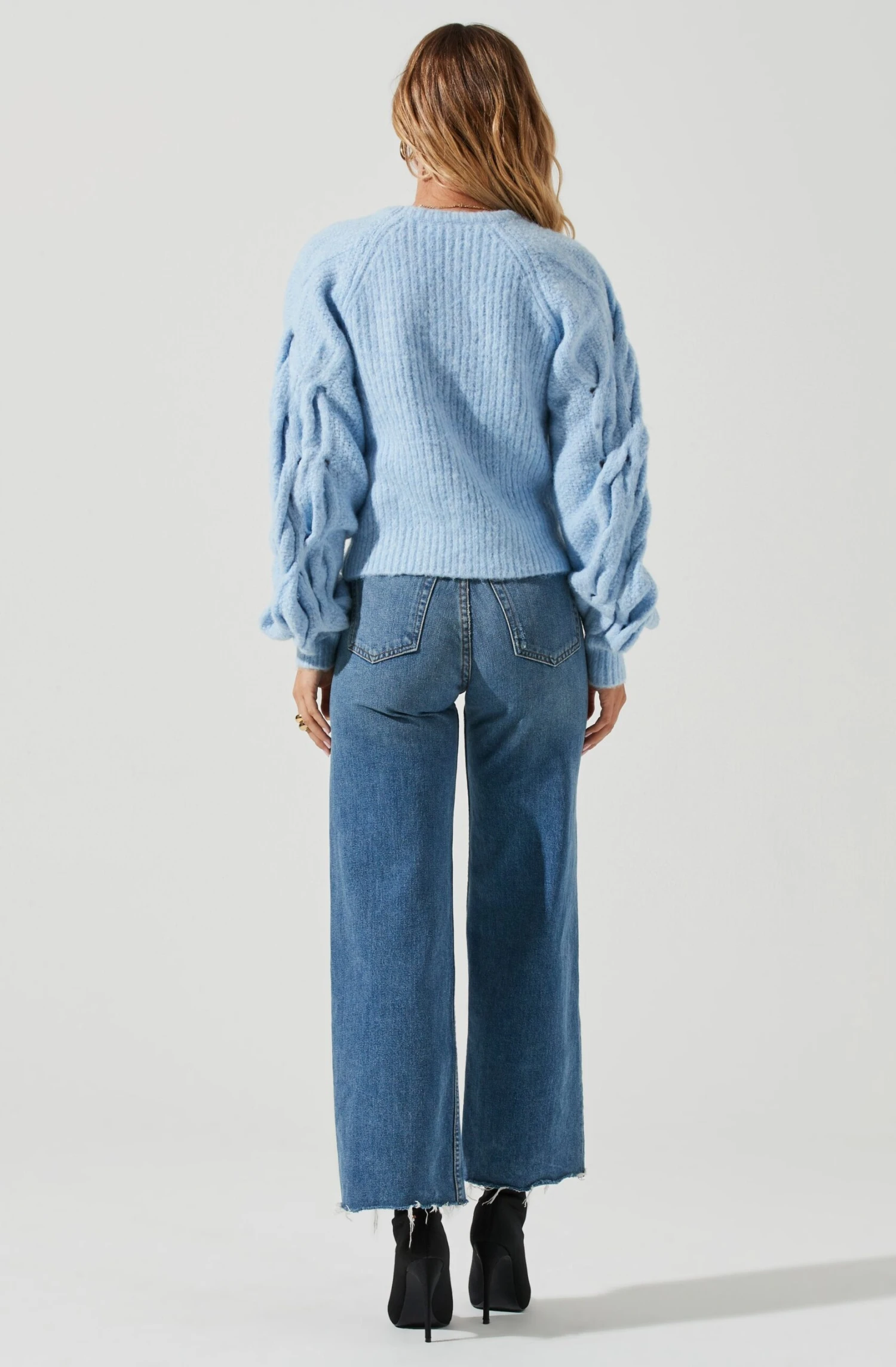 Lizette Cable Knit Statement Sleeve Sweater 10 Lizette Cable Knit Statement Sleeve Sweater - Image 8