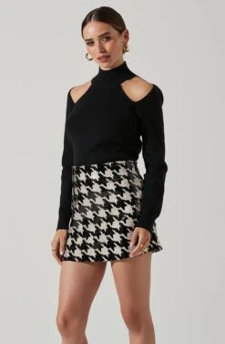 Hilary Shoulder Cutout Ribbed Knit Sweater 16 Hilary Shoulder Cutout Ribbed Knit Sweater -Astr The Label Shop ACT16913 BLACK 2 65a3d48e 555e 4a8b 81be 861772dfb74d