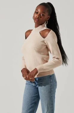 Hilary Shoulder Cutout Ribbed Knit Sweater 13 Hilary Shoulder Cutout Ribbed Knit Sweater -Astr The Label Shop ACT16913 SAND 3 0d2e7a22 e3c1 4f1f 813d f889b00e3864