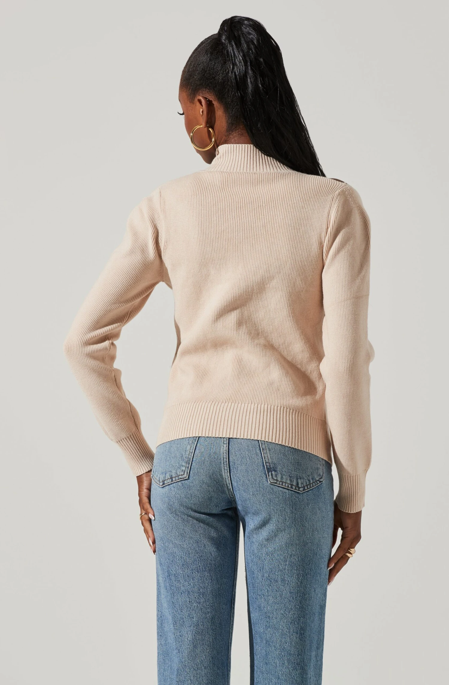 Hilary Shoulder Cutout Ribbed Knit Sweater 7 Hilary Shoulder Cutout Ribbed Knit Sweater - Image 5
