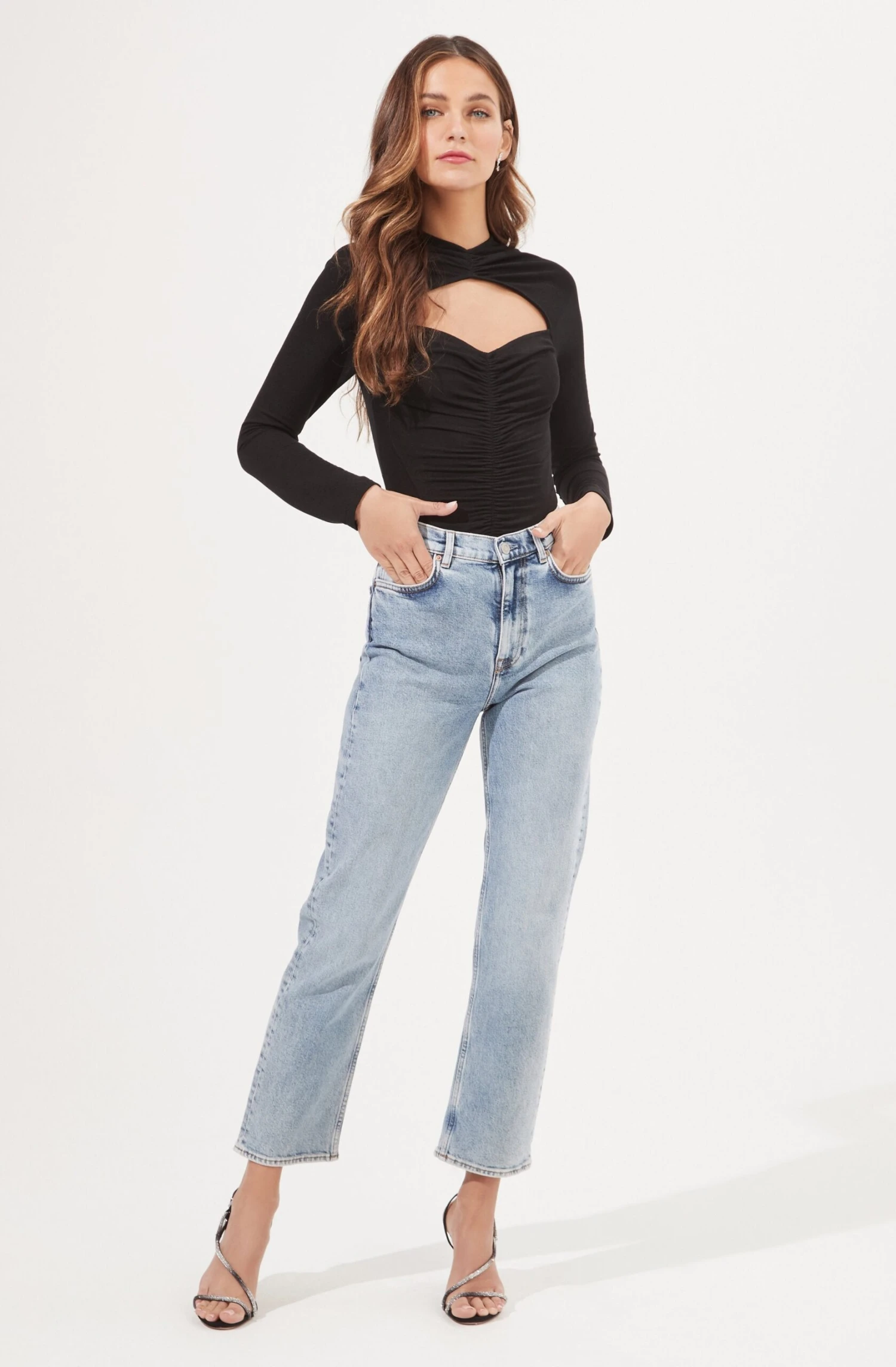 Cristen Ruched Cutout Bodysuit 4 Cristen Ruched Cutout Bodysuit - Image 2