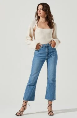 Yara Cami And Shrug Sweater Set 18 Yara Cami And Shrug Sweater Set -Astr The Label Shop ACT16924B CREAM 1