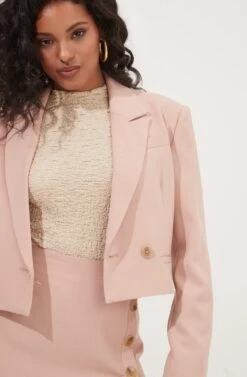 Woodbury Cropped Blazer -Astr The Label Shop ACT16986 BLUSH 4
