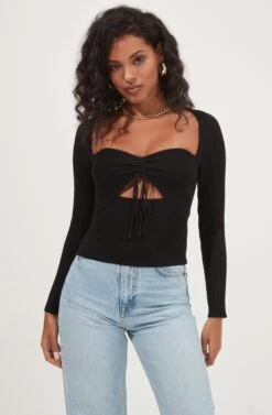 Cortana Cinched Front Cutout Sweater