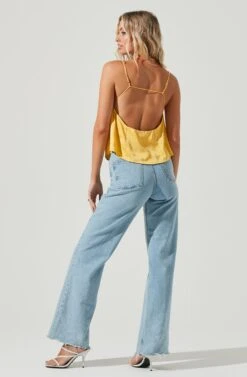 Rosemont Square Neck Backless Cami -Astr The Label Shop ACT17103 BRIGHTYELLOW 1
