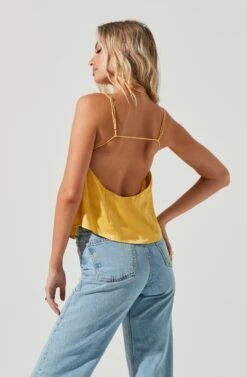 Rosemont Square Neck Backless Cami -Astr The Label Shop ACT17103 BRIGHTYELLOW 2