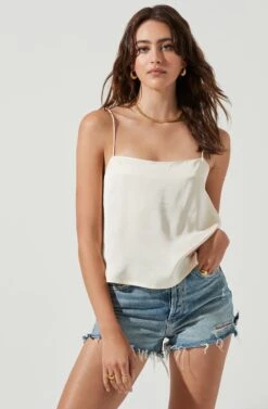 Rosemont Square Neck Backless Cami -Astr The Label Shop ACT17103 CREAM 2