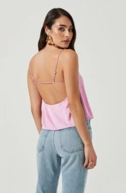 Rosemont Square Neck Backless Cami -Astr The Label Shop ACT17103 PINKORCHID 4
