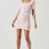 Mindy Terry Cloth Checkered Mini Skirt