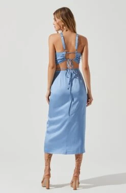 Robin Tie Waist Cutout Midi Skirt -Astr The Label Shop ACT17181 BLUE 0818 56dcac44 2bed 489c b9db 24cf79f9889b